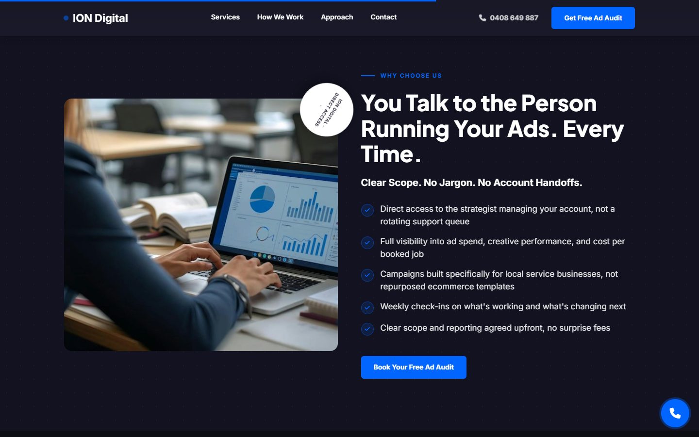 ION Digital website section
