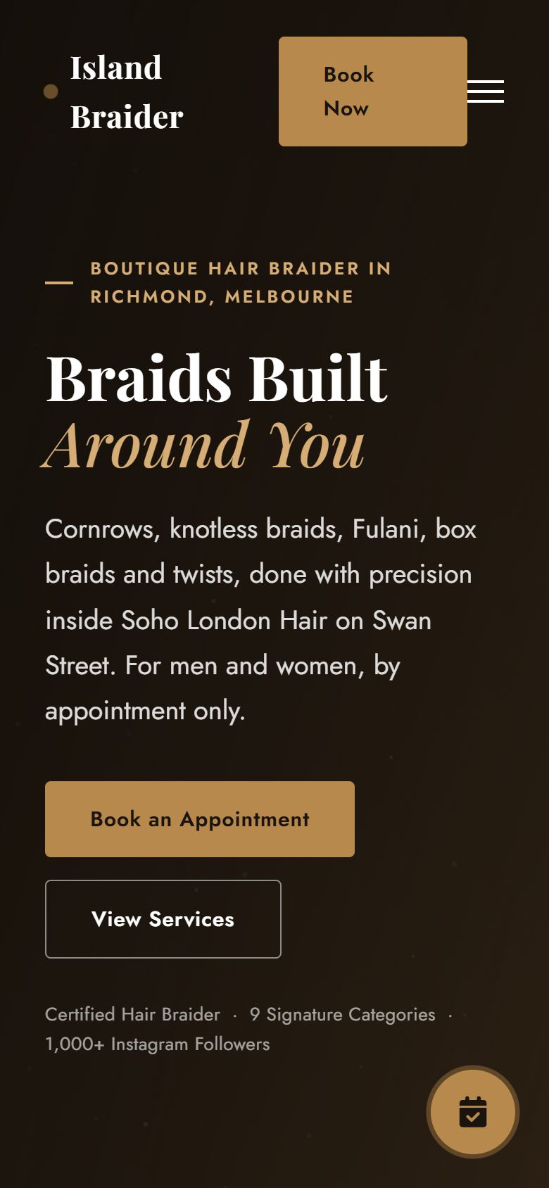 Island Braider on mobile