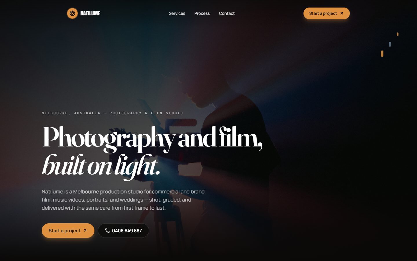 Natilume website homepage